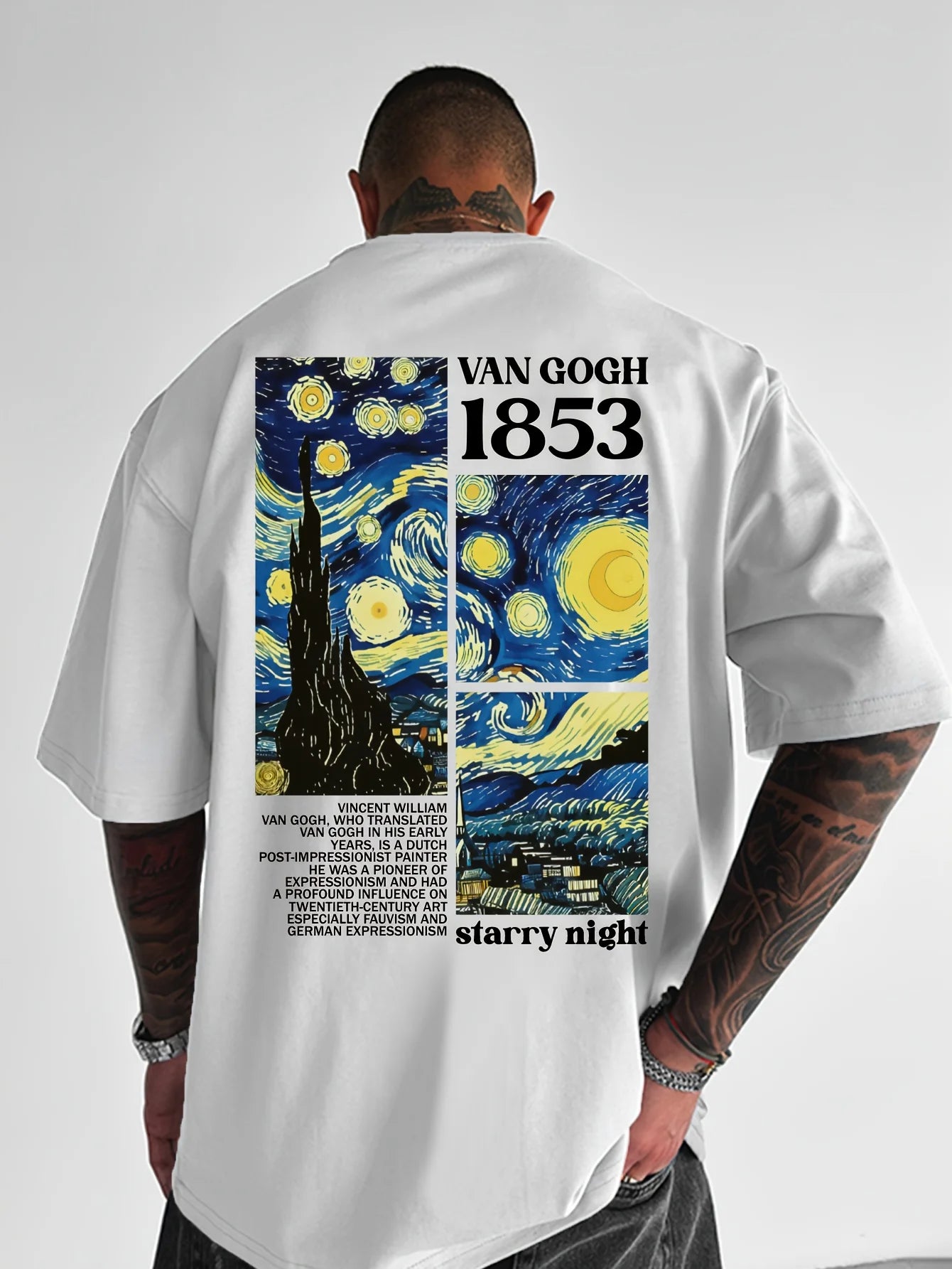 Pintura van gogh                     Camiseta 100% algodão