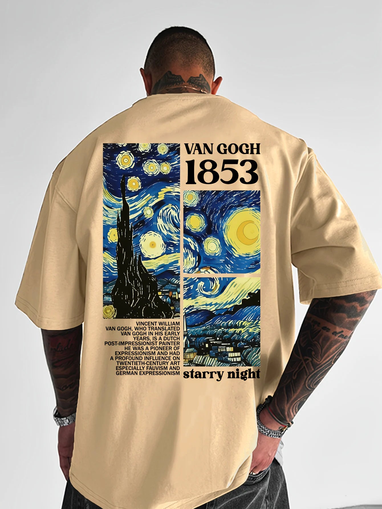 Pintura van gogh                     Camiseta 100% algodão