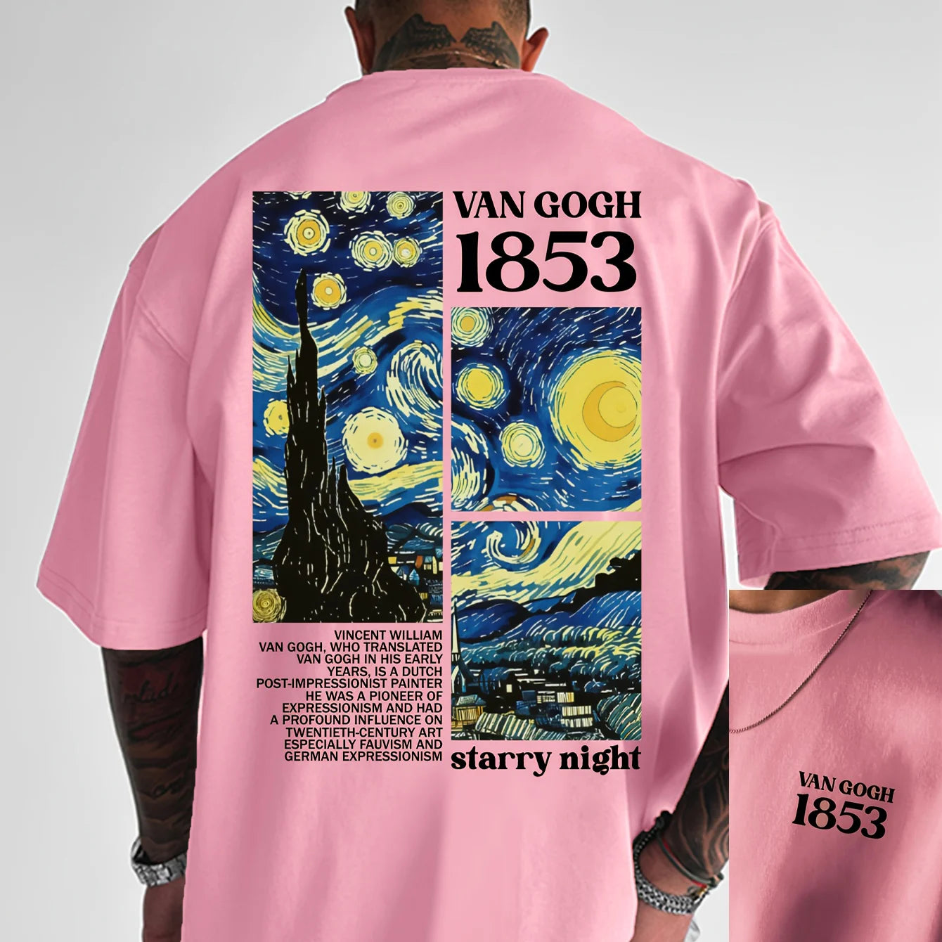 Pintura van gogh                     Camiseta 100% algodão